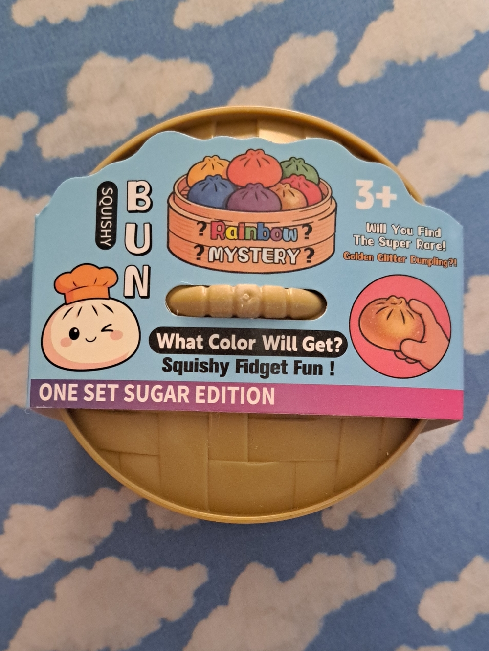 Rainbow Mystery Squishy Bun- Sugar Edition  Fidget Toy